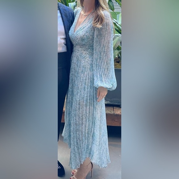 Acler Acetone Pleated Gown Size 2, Color: Blue - Picture 6 of 6